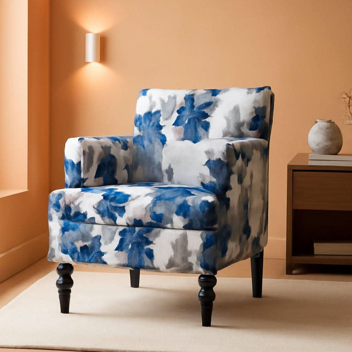 Boaz Floral Print Fabric Club Chair 32 Inch Depth Polyester