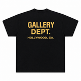 Gallery Dept Hollywood CA black T-shirt professional back graphic view