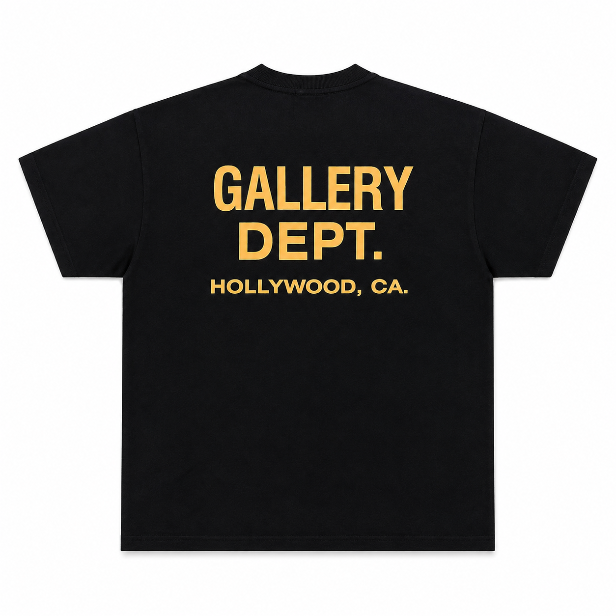 Gallery Dept Hollywood CA black T-shirt professional back graphic view