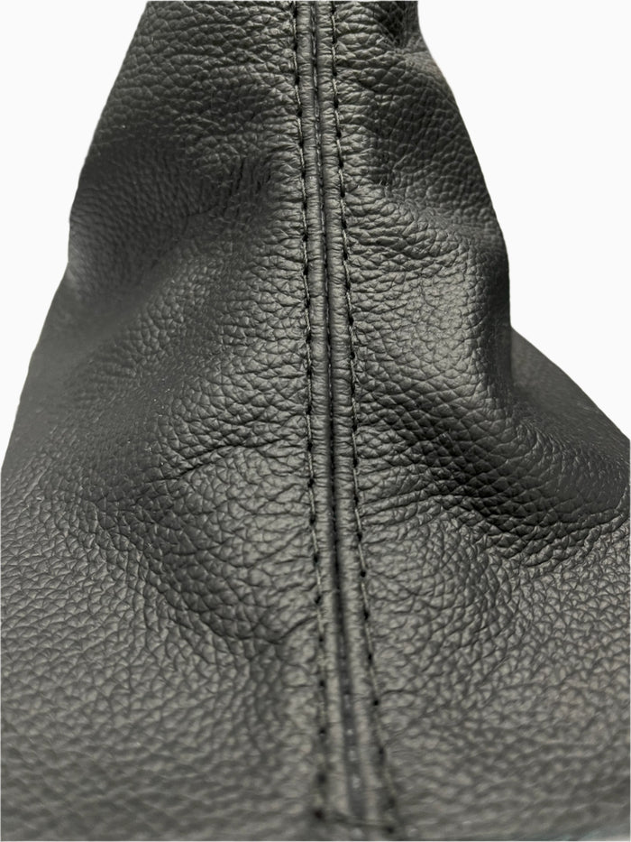 Black Stitch Leather Manual Shift Boot Cover For Ford Mustang GT 2010 2011 2012 2013 2014