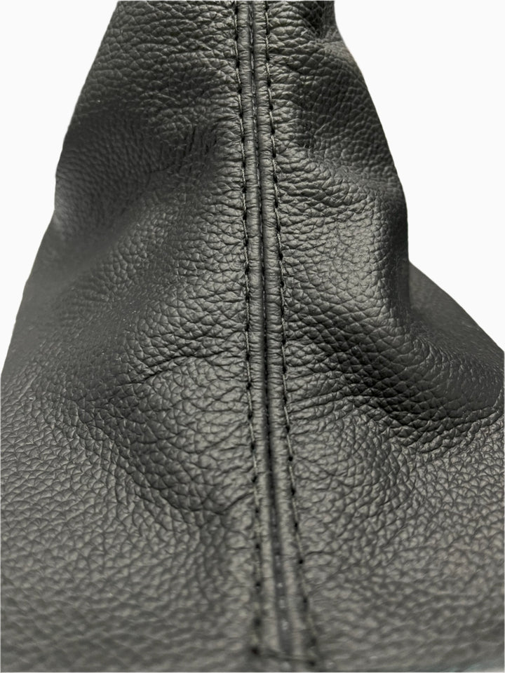 Black Stitch Leather Manual Shift Boot Cover For Ford Mustang GT 2010 2011 2012 2013 2014