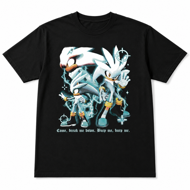 Silver the Hedgehog Bury Me T-Shirt, Shadow the Hedgehog Shirt