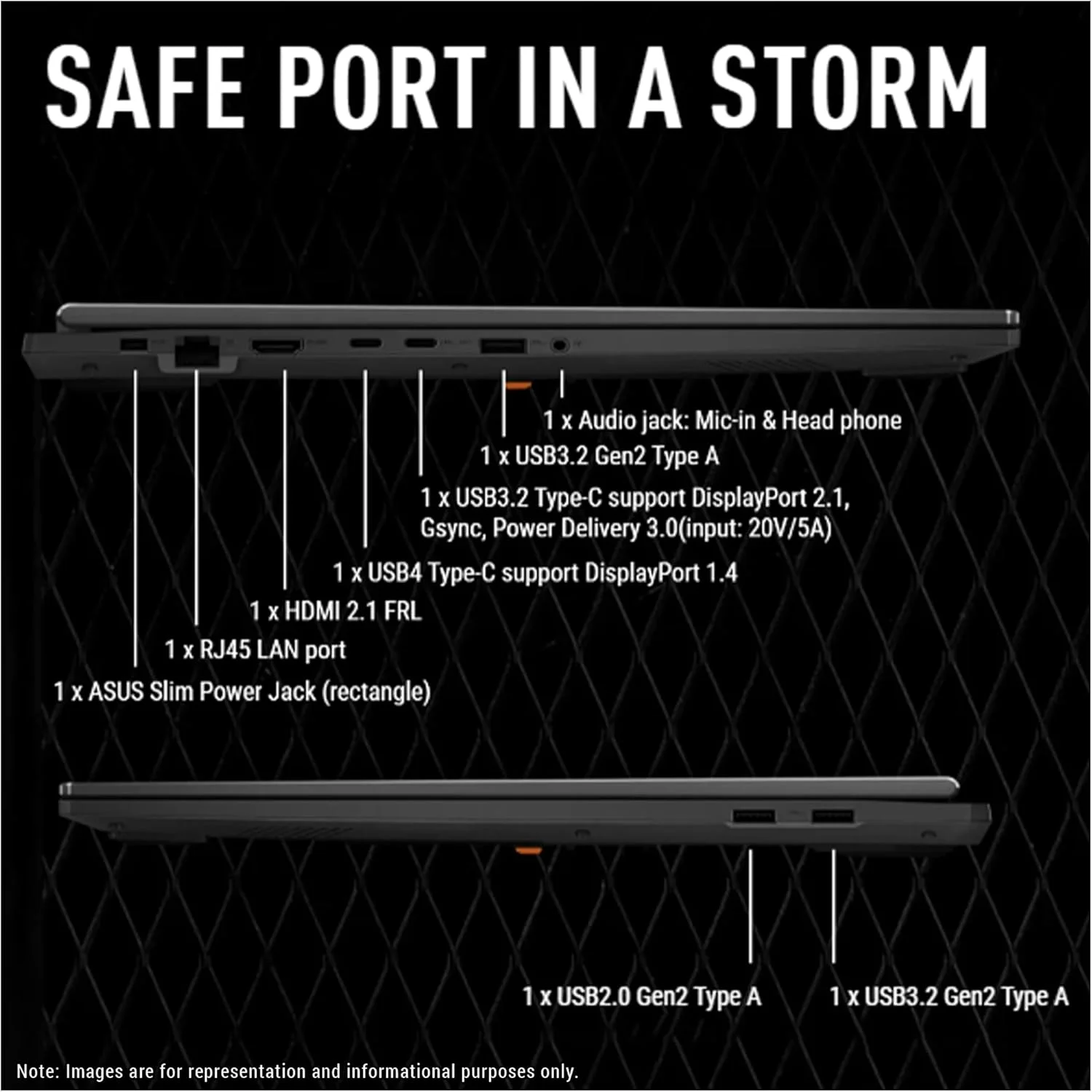 TUF Gaming Laptop A18 Inch - NVIDIA RTX 5060 - AMD Ryzen 7 260 - 18" WUXGA Display 144Hz - 32GB RAM - 1TB Pcie SSD -RGB Backlit Keyboard - Thunderbolt 4 - FHD Camera - Windows 11 - Image 8